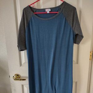Lularoe Ladies Blue and Gray Dress Size XL